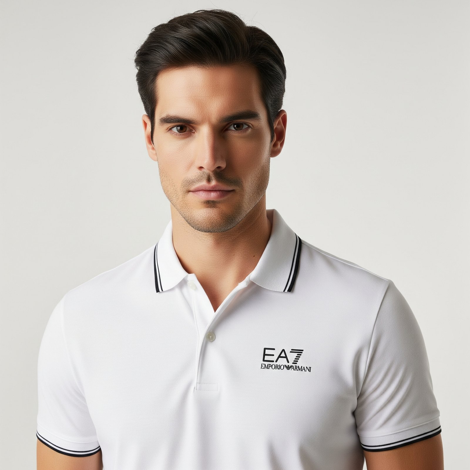 Beyaz Polo Yaka T-shitt - Görsel 4